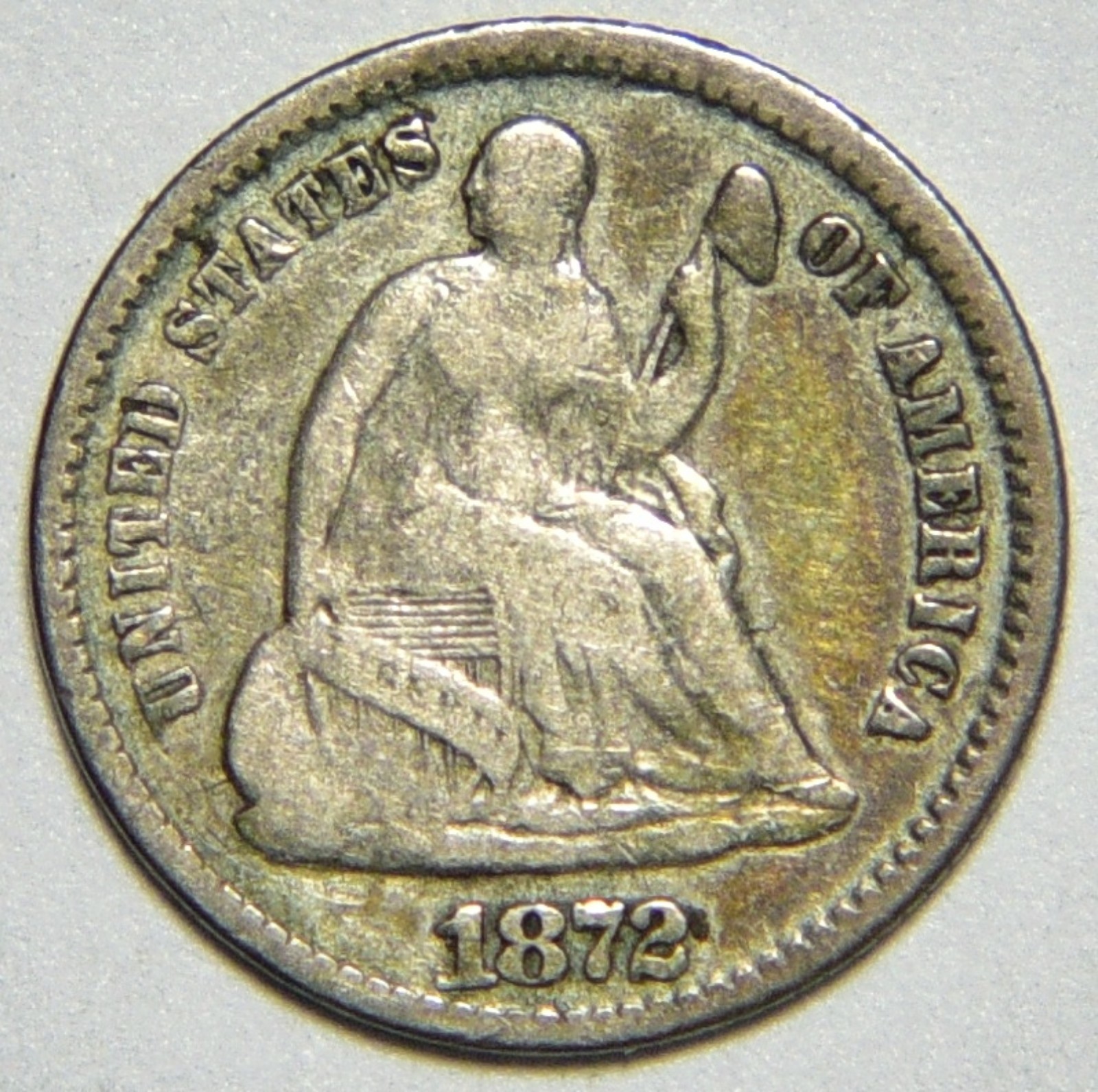 1872 Seated Liberty Half Dime | Silver - Very Good *M72