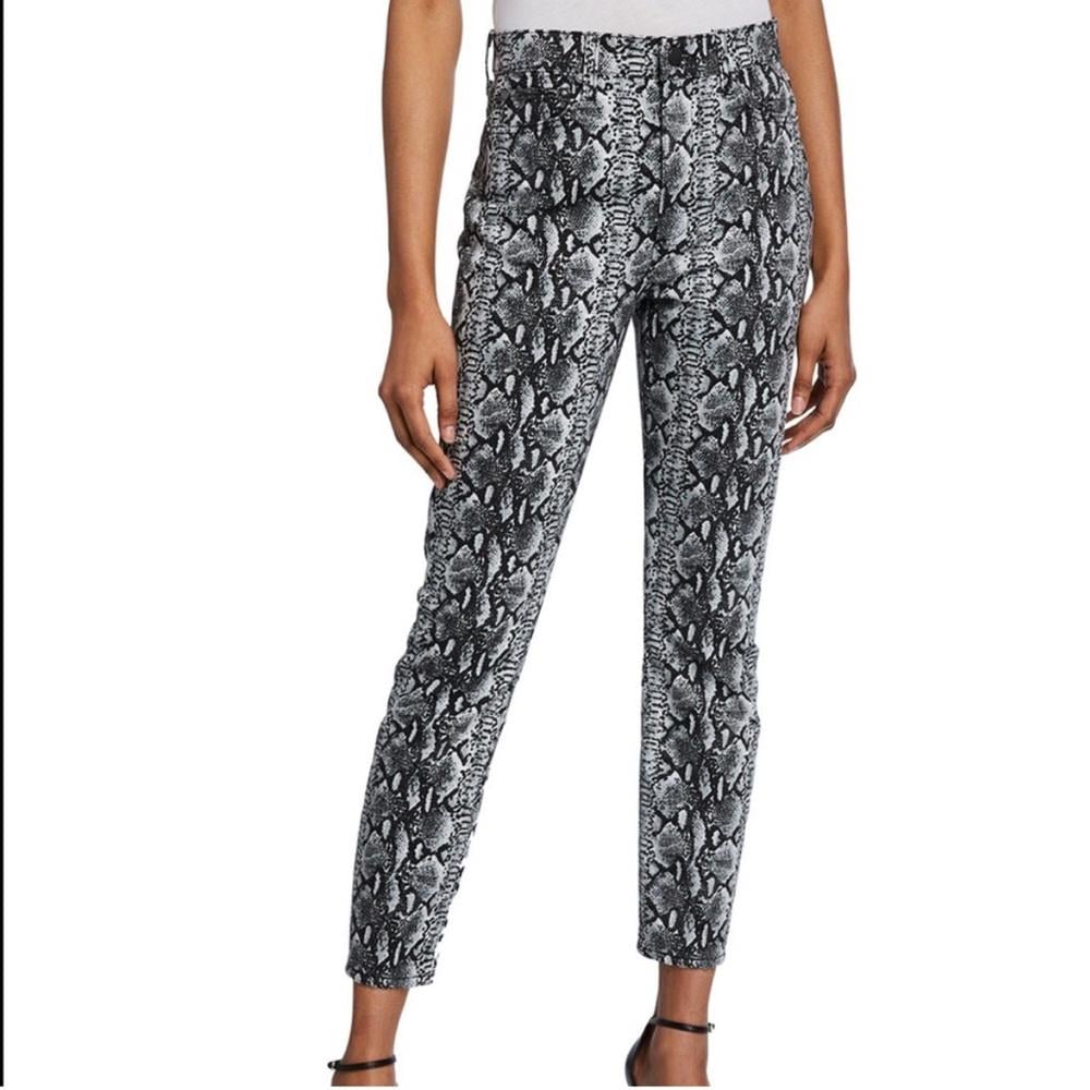 Alice + Olivia Jeans Good High Rise Jeans Snake Print 27