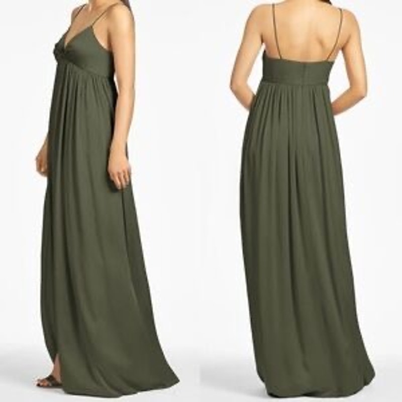 SACHIN + BABI - NWT- JESSICA GOWN-EMPIRE WAIST SEAM- MOSS GREEN SZ:14 RET285