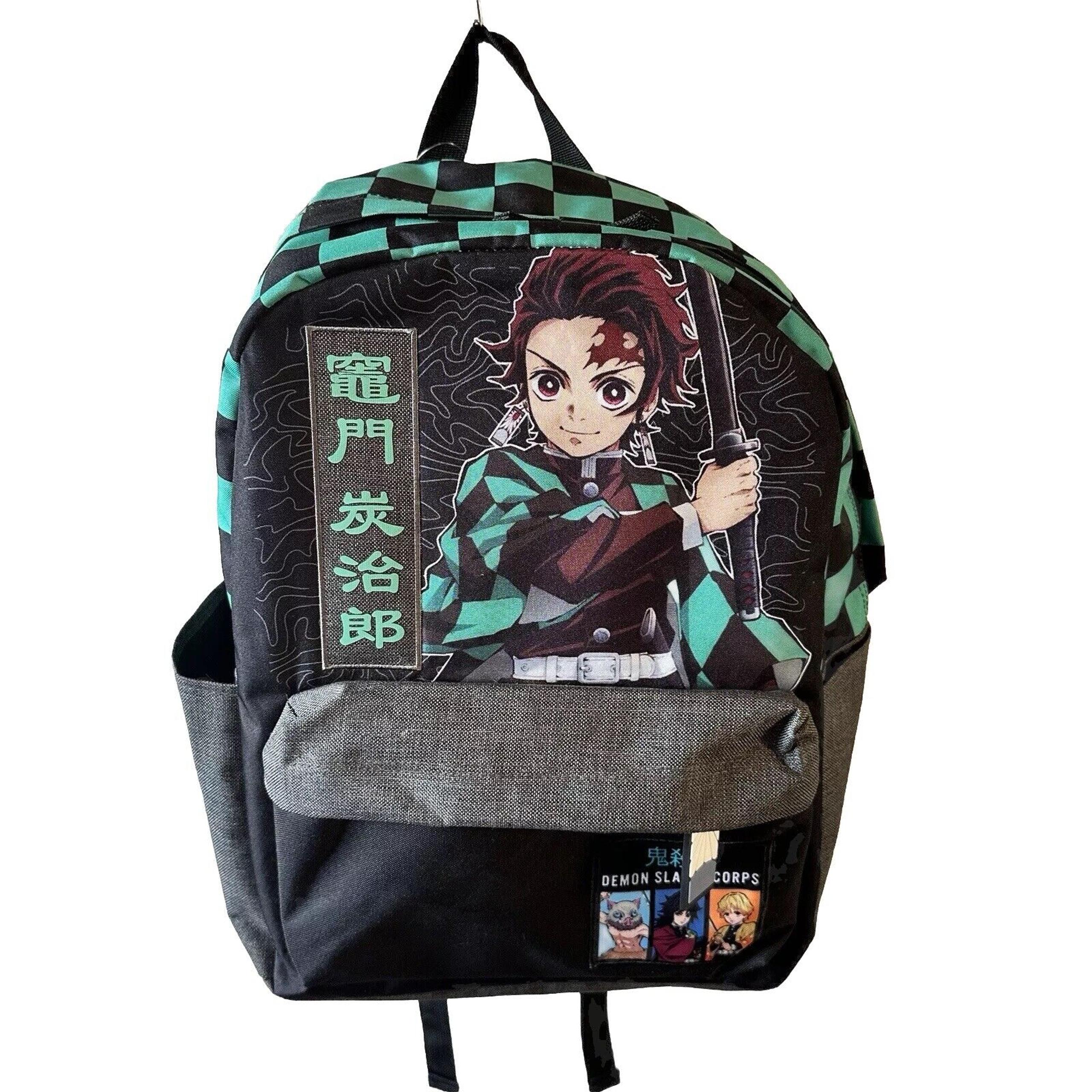 Bioworld Demon Slayer Tanjiro 17" Backpack Tech Sleeve Aniplex Bag