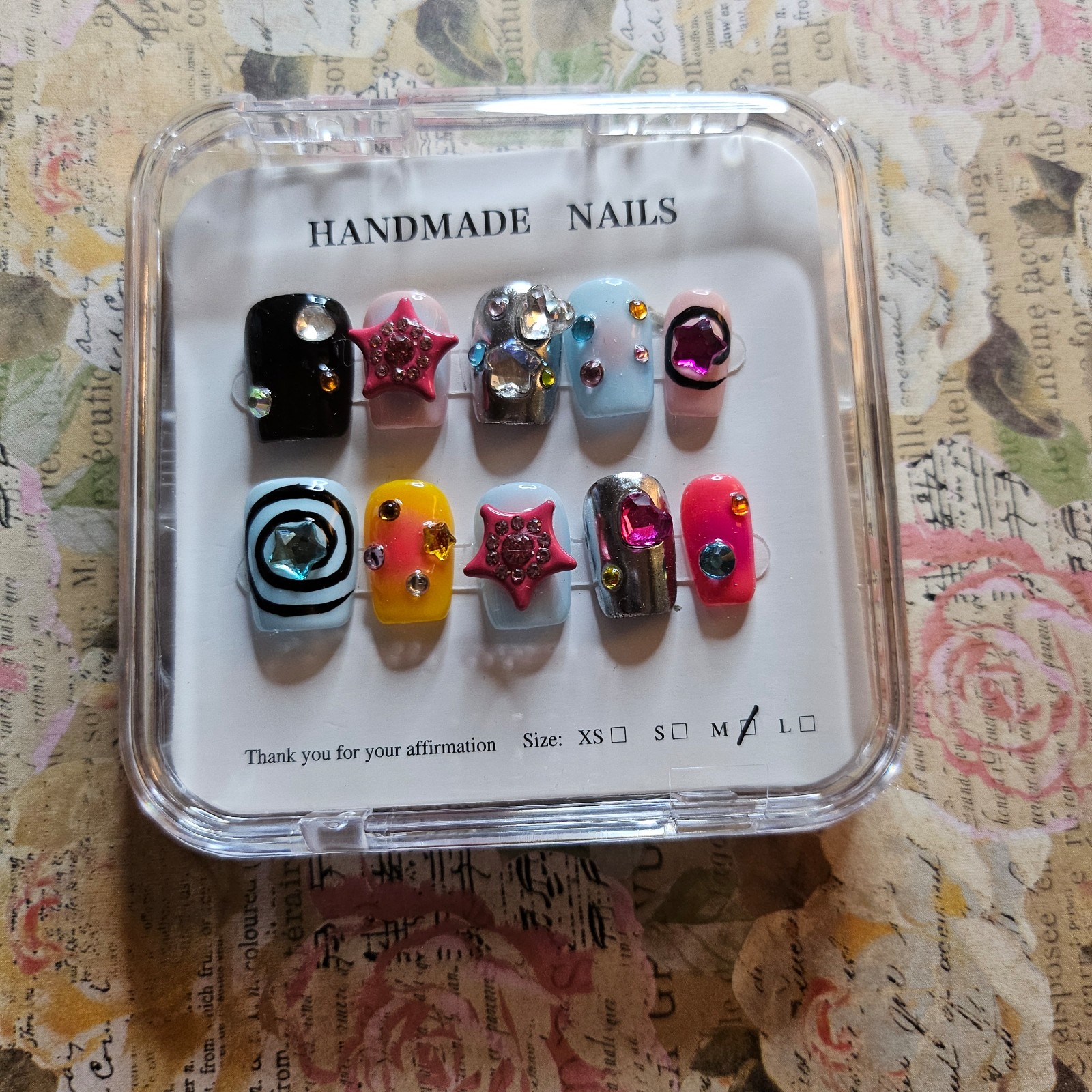 Press on nails funk futuristic