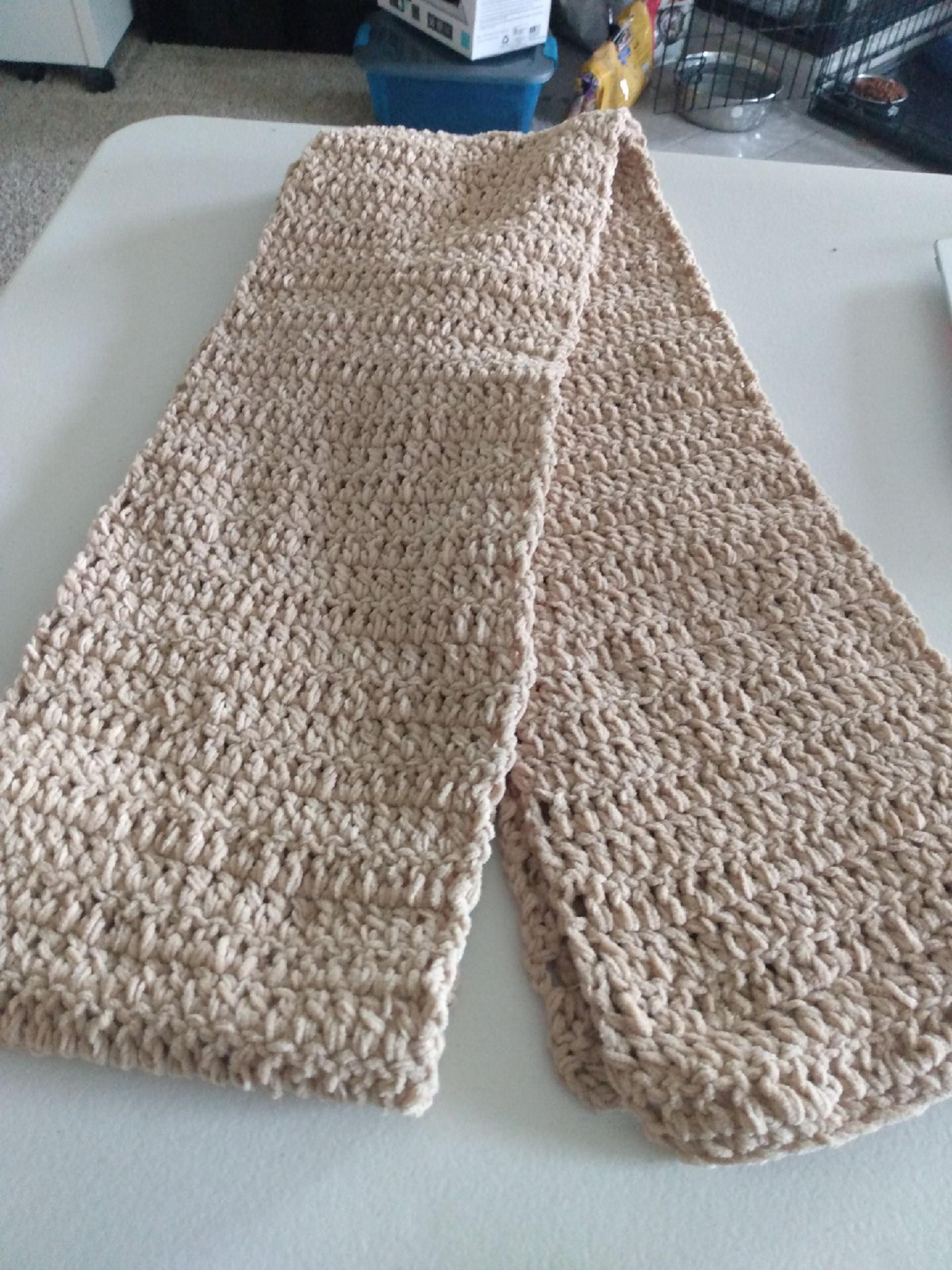 Tan youth silk scarf