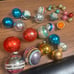 27 VINTAGE CHRISTMAS SHINY BRITE / MERCURY GLASS HAND BLOWN ORNAMENT ORNAMENTS