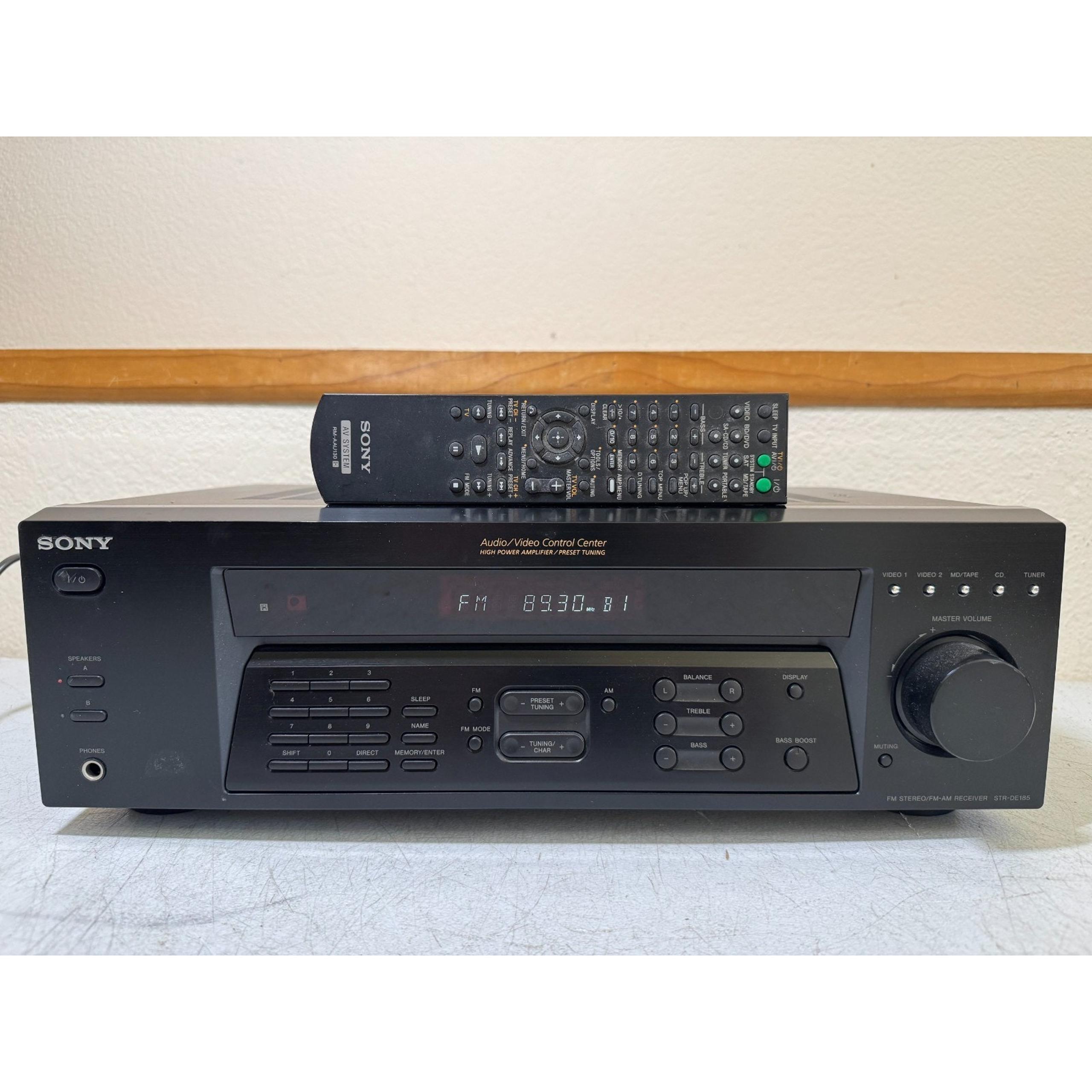Sony STR-DE185 Receiver HiFi Stereo 2 Channel Home Audio Vintage AM/FM Tuner