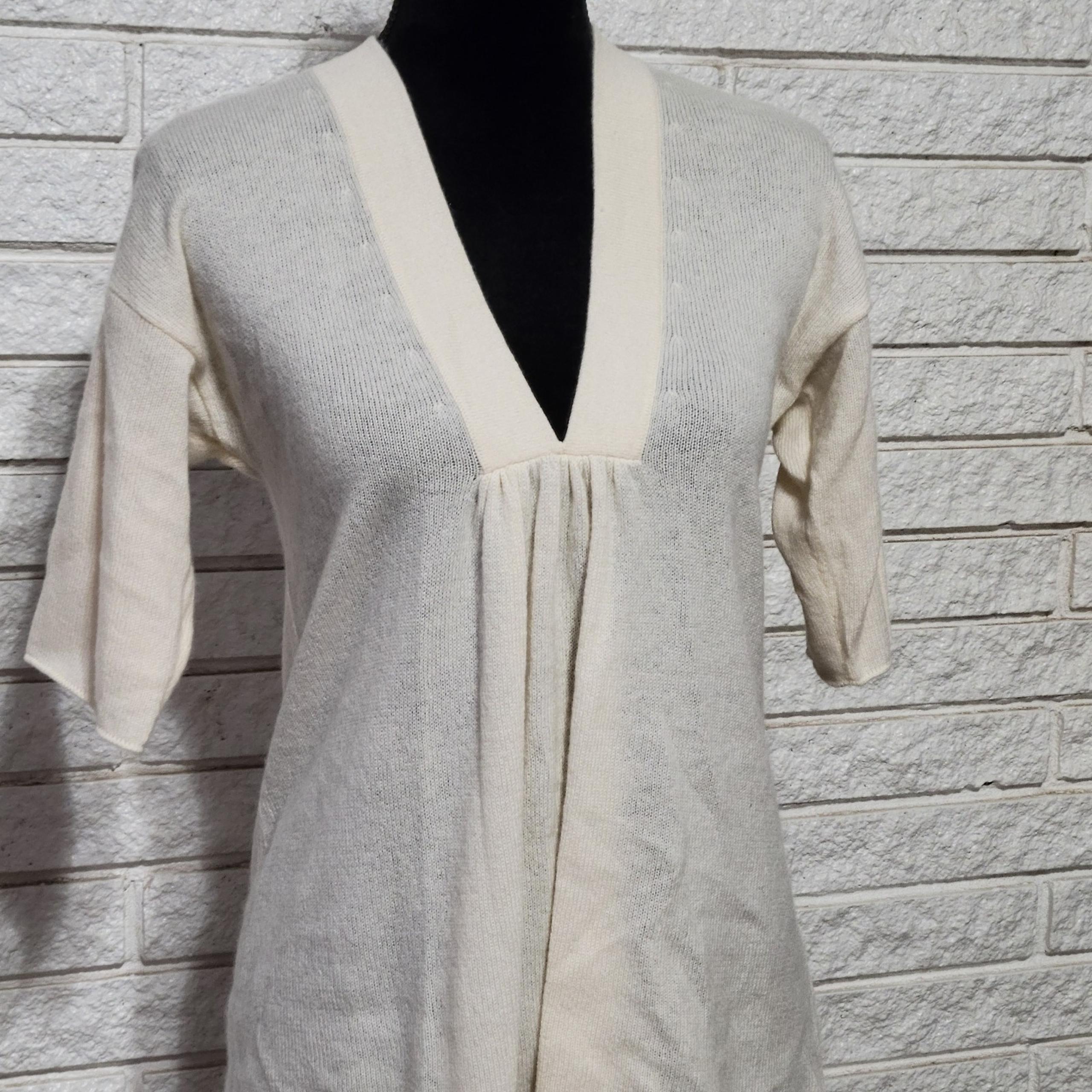 Christopher Fisher cashmere sweater sz Small short sleeve