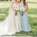 Revelry Sloane Blue Ruffle long dress