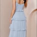 Revelry Sloane Blue Ruffle long dress