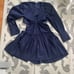 Jason Wu Navy Blue Long Sleeve Cutout Knot Fit & Flare Dress Size Small NWOT