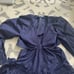 Jason Wu Navy Blue Long Sleeve Cutout Knot Fit & Flare Dress Size Small NWOT