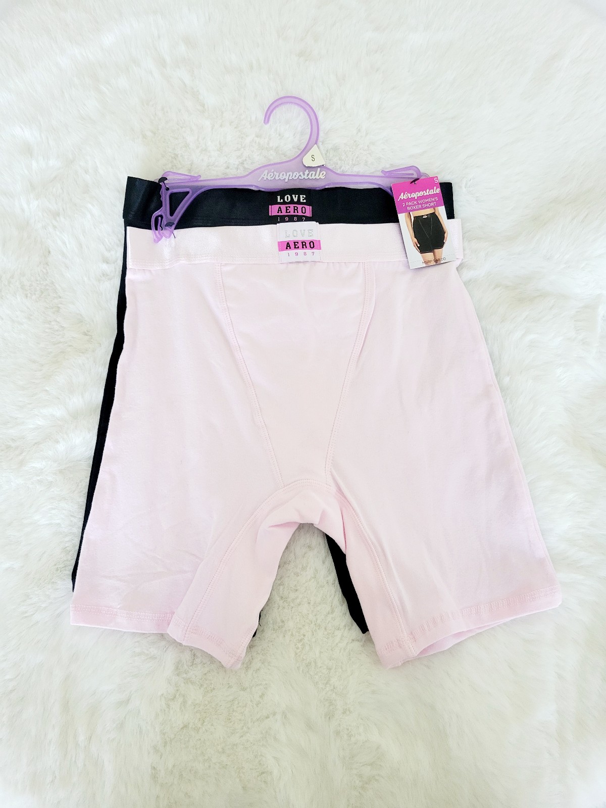 AEROPOSTALE WOMEN'S 2-PACK BOXER SHORTS SIZE S