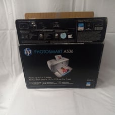 HP PhotoSmart A536 Digital Photo Inkjet Printer With Box Manuals Photo Paper
