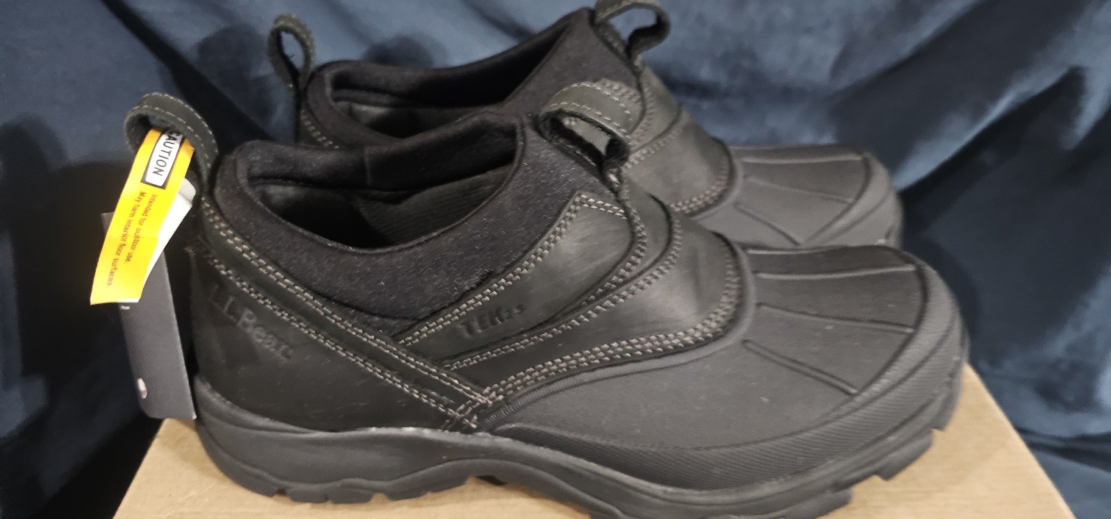 LL Bean Men's Storm Chaser 4 Slip-Ons Black Size 9 M New No Box