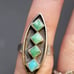 VTG OLD PAWN STERLING SILVER TURQUOISE RING. #1184