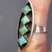 VTG OLD PAWN STERLING SILVER TURQUOISE RING. #1184
