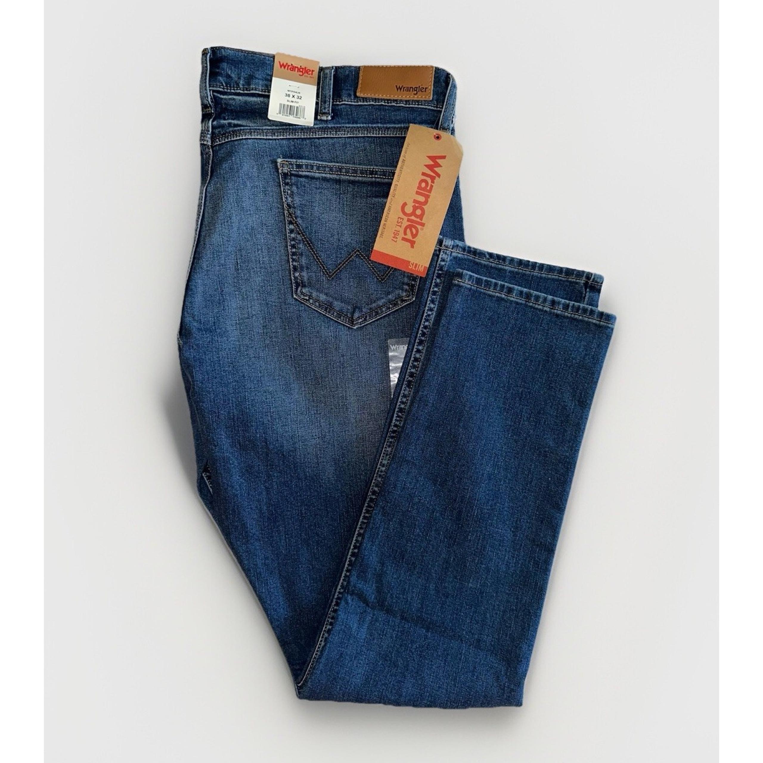 Wrangler Men's Slim Fit Blue Size 38x32