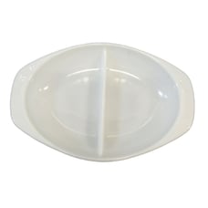 Vintage Pyrex Model 1083 White Divided 1.5 Quart Dish No Lid Opalware