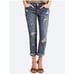 Current Elliott The Fling Dark Shredded Jeans Size 26 EUC