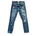 Current Elliott The Fling Dark Shredded Jeans Size 26 EUC
