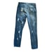 Current Elliott The Fling Dark Shredded Jeans Size 26 EUC