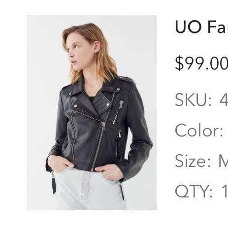Faux Leather Jacket