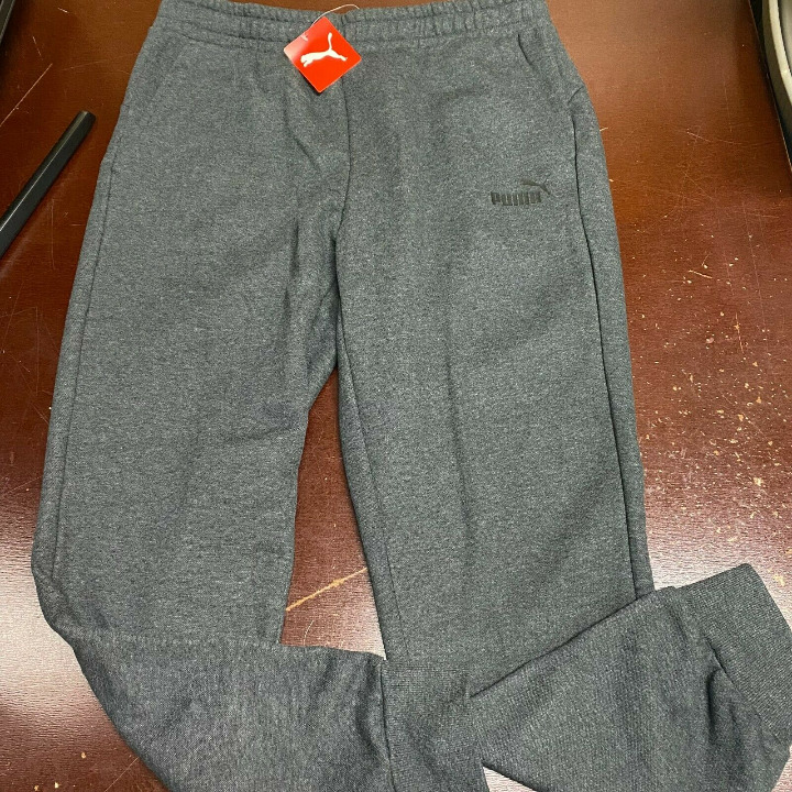 Puma Mens Dark Gray Essentials Fleece Heather Activewear Track Pants Size XL