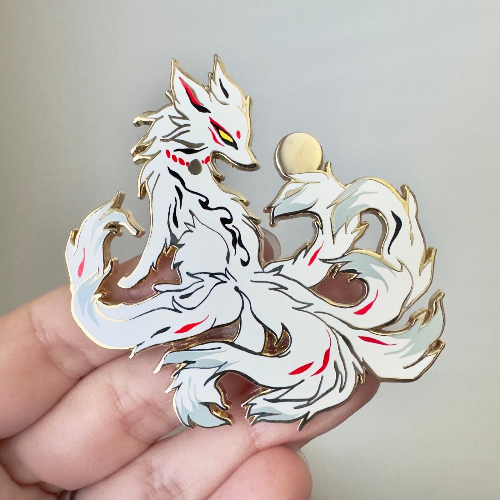 Nine tailed Fox enamel pin