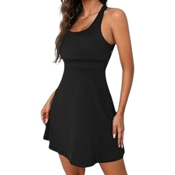 Reebok Play Dry Black Razorback Tennis Golf Dress Women's Size medium