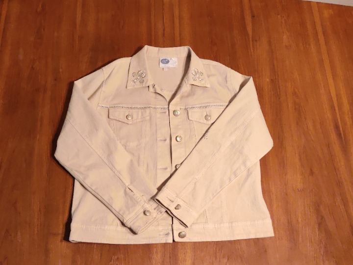 DG2 VTG Womens Studded Cream Jacket L