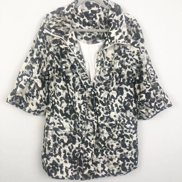 Alfani Leopard Print Casual Jacket
