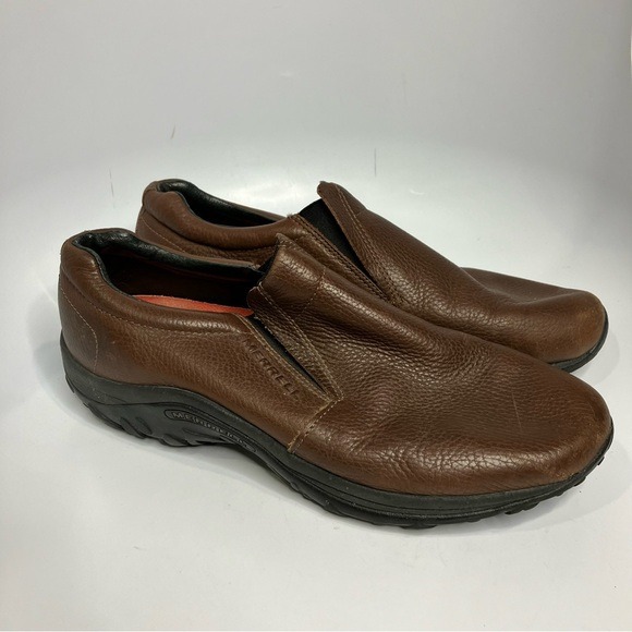 Merrell jungle Moc slip on sneakers in mahogany brown leather size 13