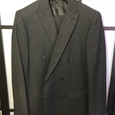 Charcoal plaid suit 36R