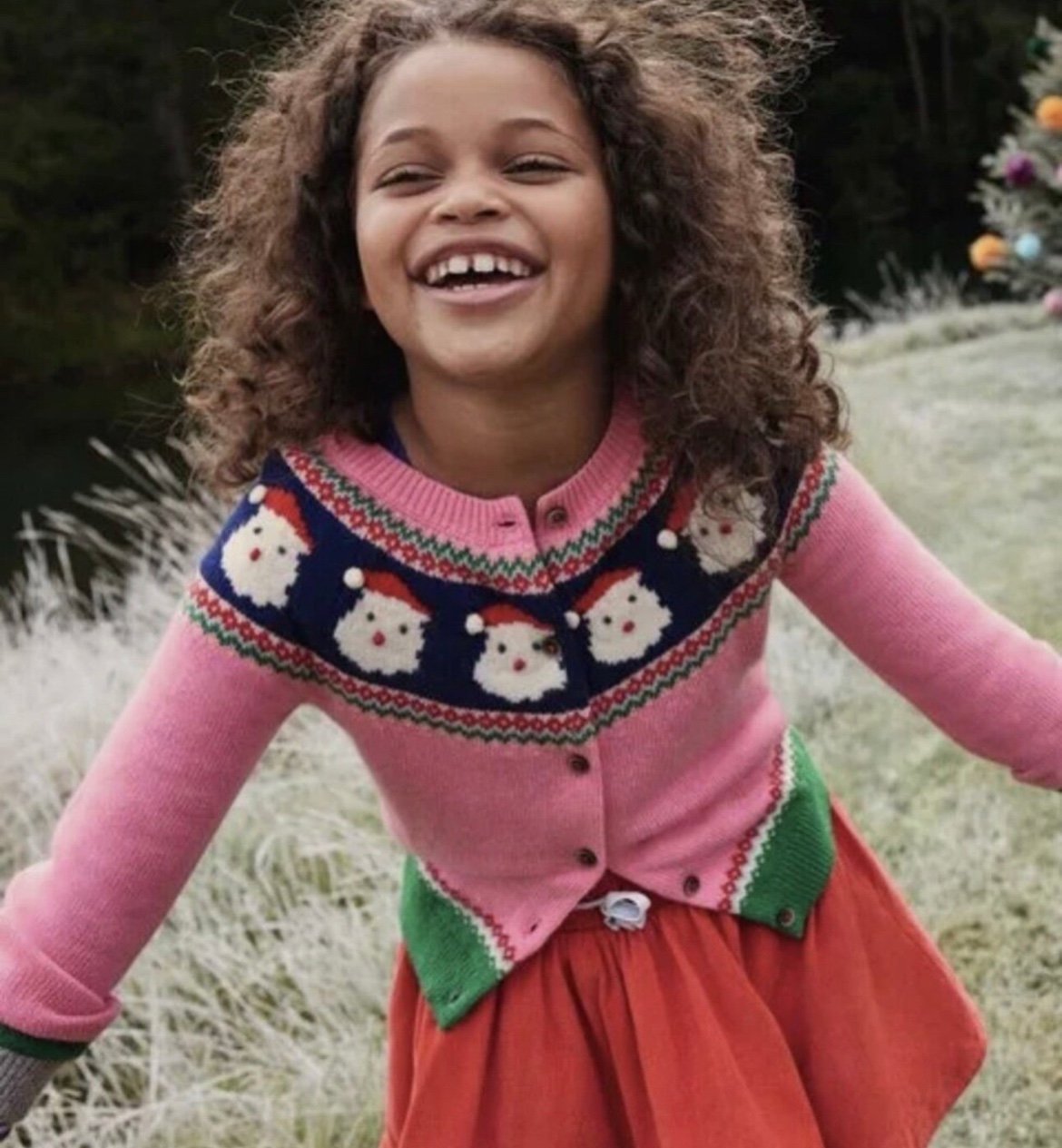 NWT Mini Boden Santa Fair Isle Cardigan 6/7