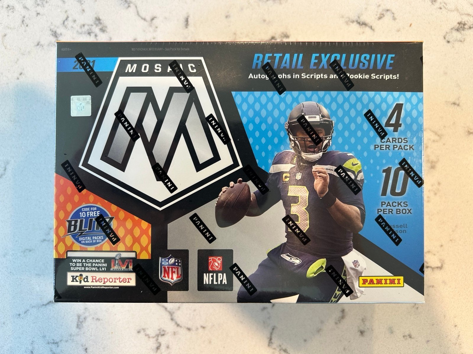 2021 Panini Mosaic NFL Football Mega Box - NEW SEALED