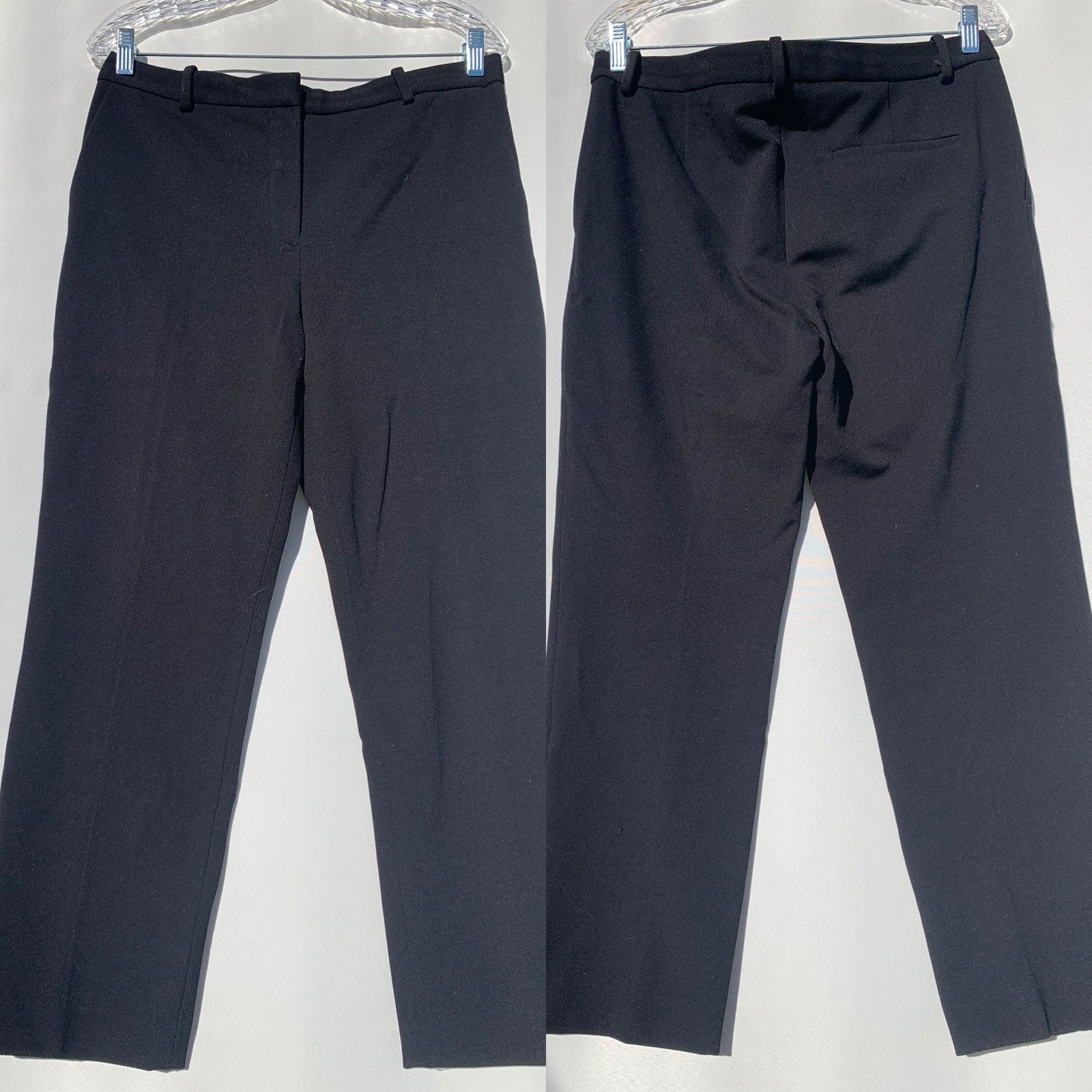 Theory black viscose blend knit tailor trouser Sz 8