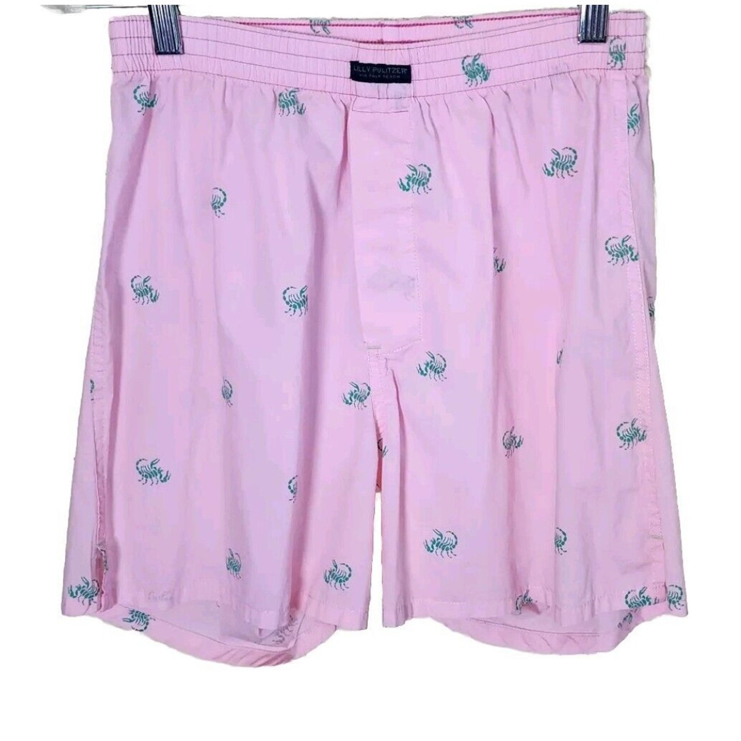 Lilly Pulitzer Women's XS Boyfriend Casual SHORTS Pink Scorpion 100% Cotton