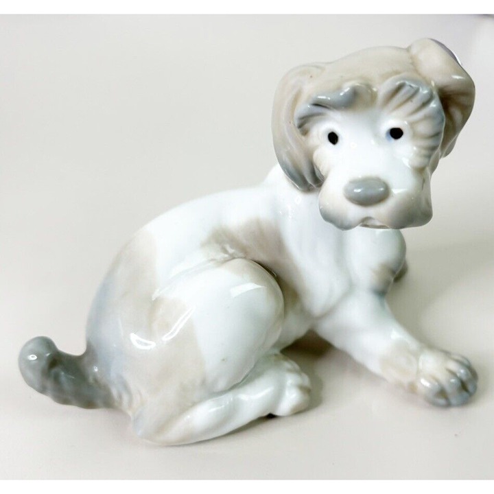 Zaphir LLadro 4 Tall Spaniel DOG Figurine, Glossy Porcelain, Retired Spain EUC
