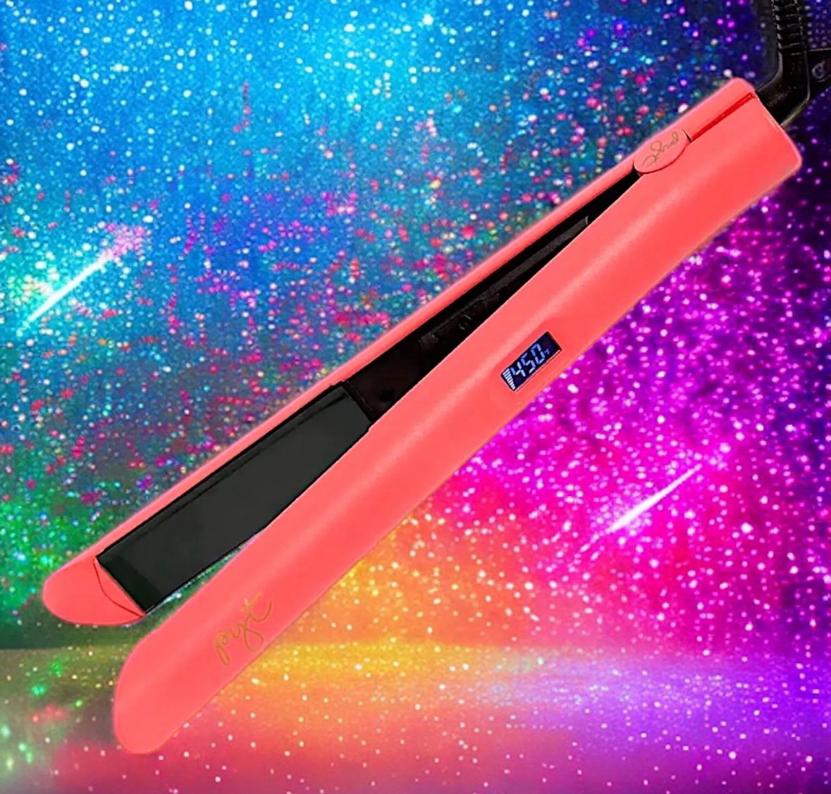 PYT HAIR Ion Fusion 2.0 Pro Digital Ceramic Styler in coral NIB MSRP $300 - detail