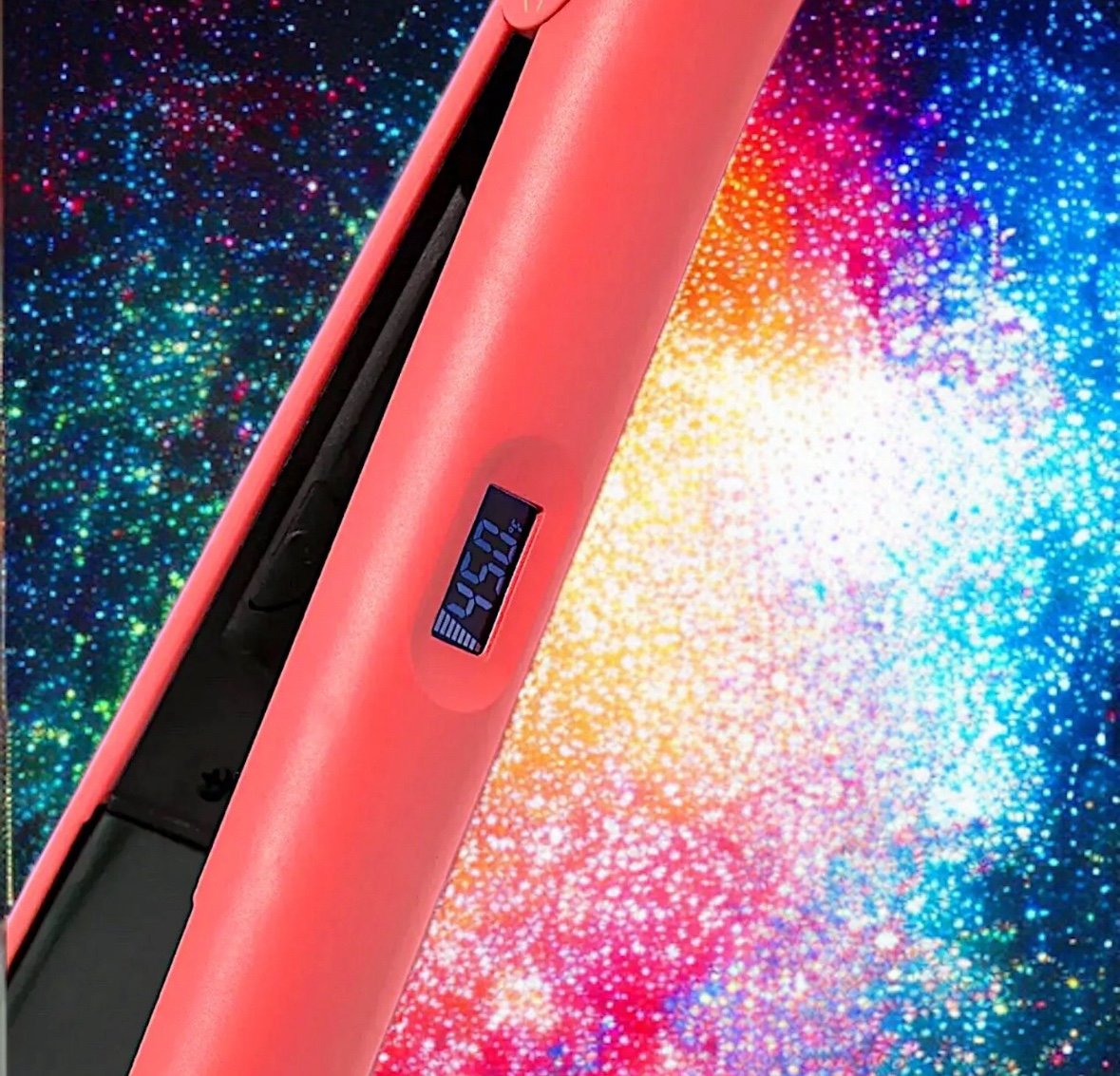 PYT HAIR Ion Fusion 2.0 Pro Digital Ceramic Styler in coral NIB MSRP $300 - detail
