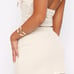 Brand new white fox endless halter & too much love mini skirt xs