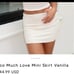 Brand new white fox endless halter & too much love mini skirt xs