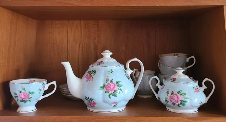 Cups and Saucer Set, Tea Set for Adults, 4 Tea Cups Set,Mother's Day Gift