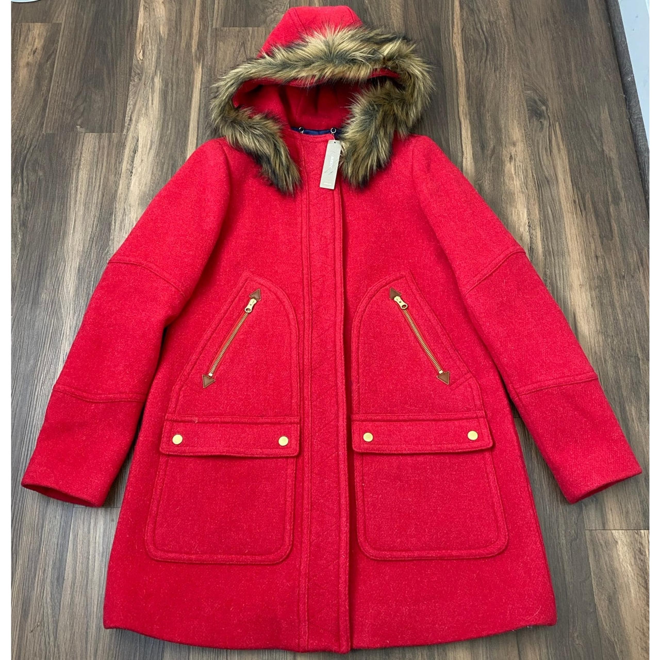 NEW W/TAGS J. Crew Chateau Nello Gori Italian Stadium Cloth wool parka jacket 8T