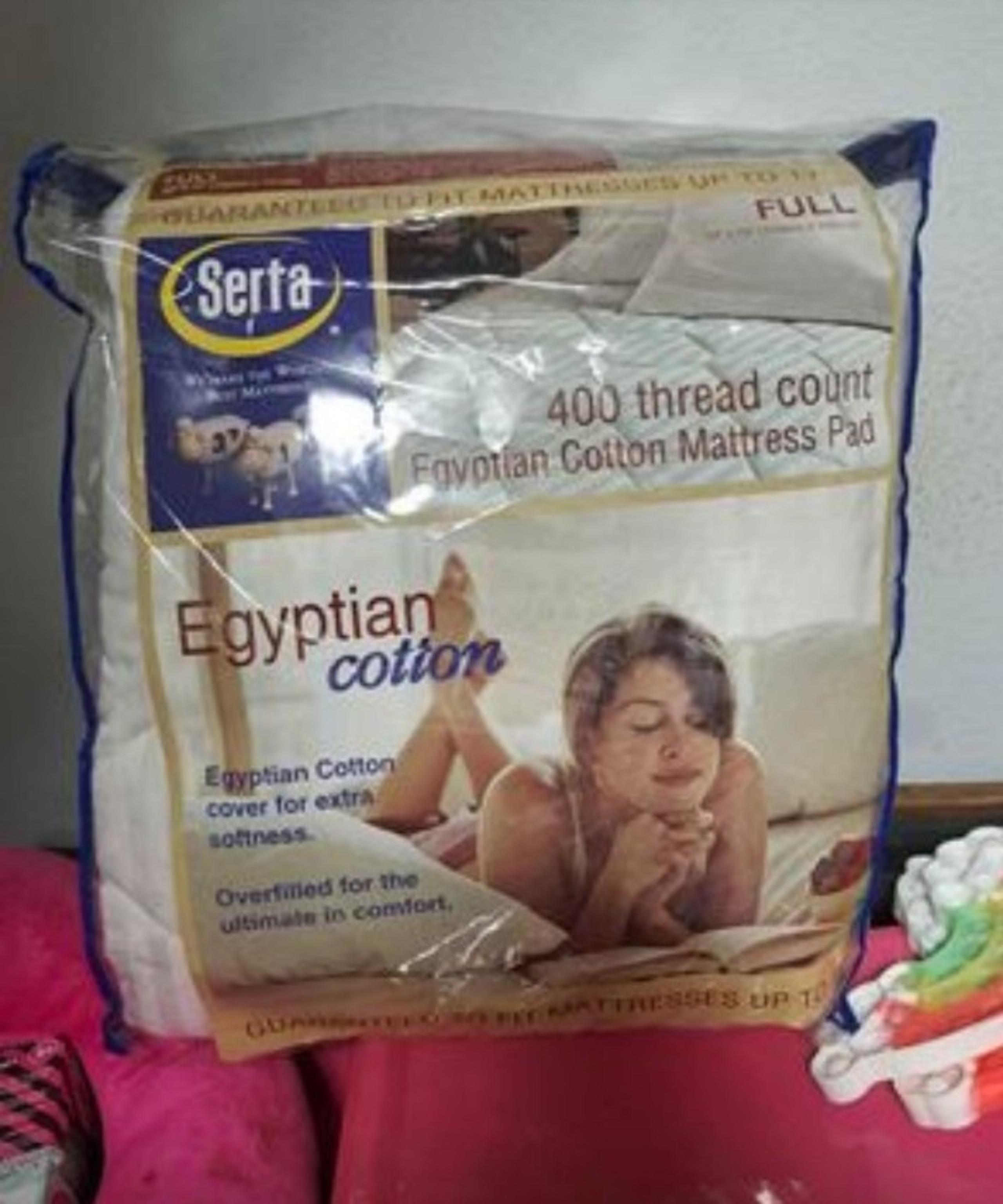 NEW Full Size Serta Egyptian Cotton Mattress Pad
