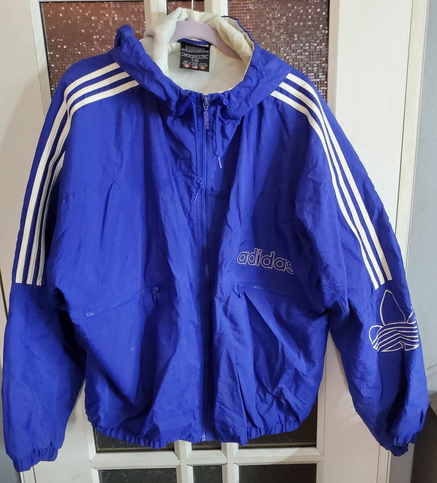 Vintage Adidas Bright Blue Jacket with H