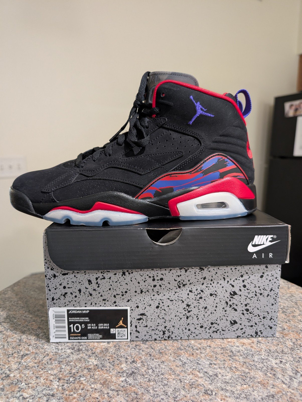 Nike Air Jordan MVP Black/Dark Concord Size 10.5