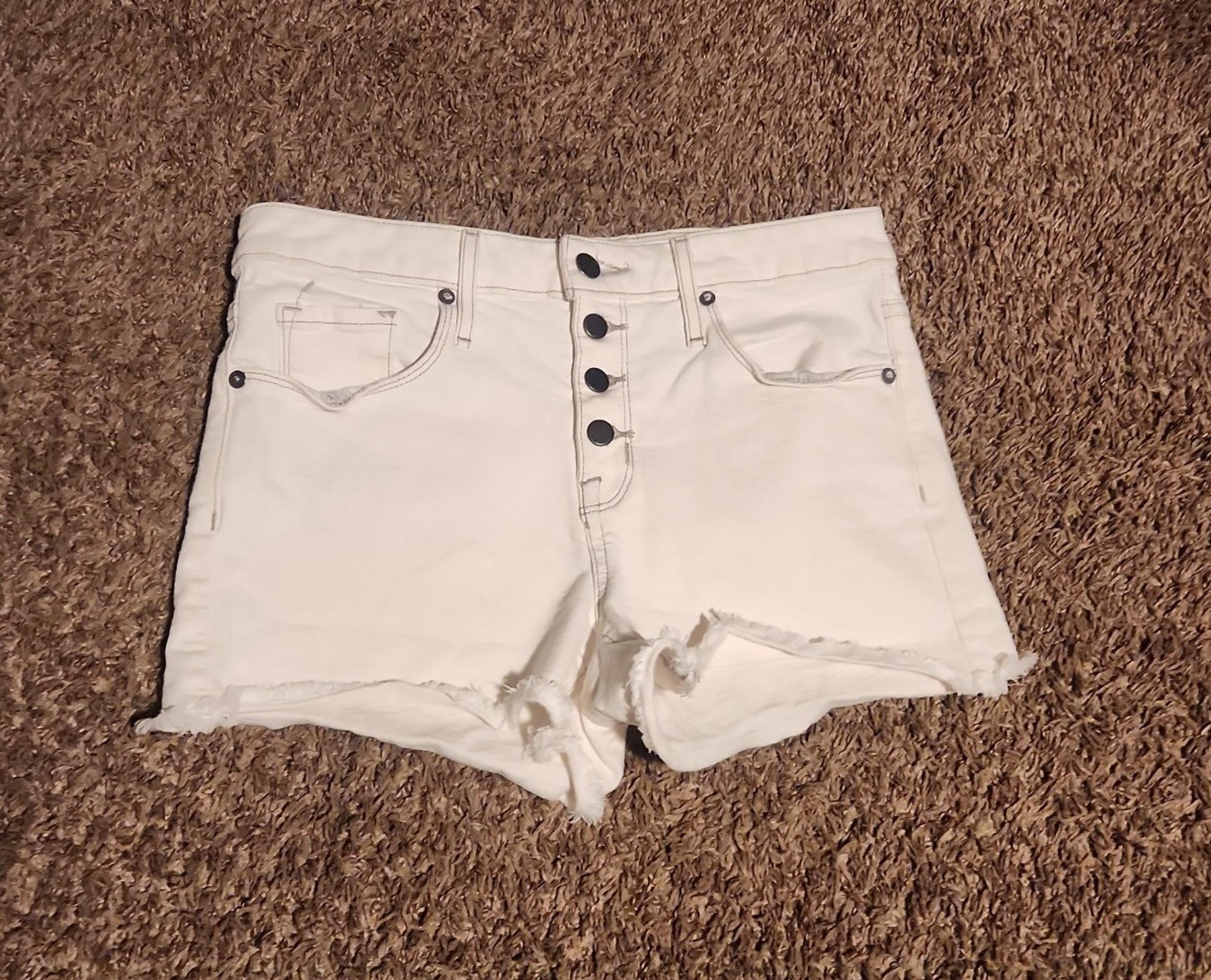 White cut-off shorts