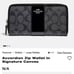 Coach zip wallet, black & gray