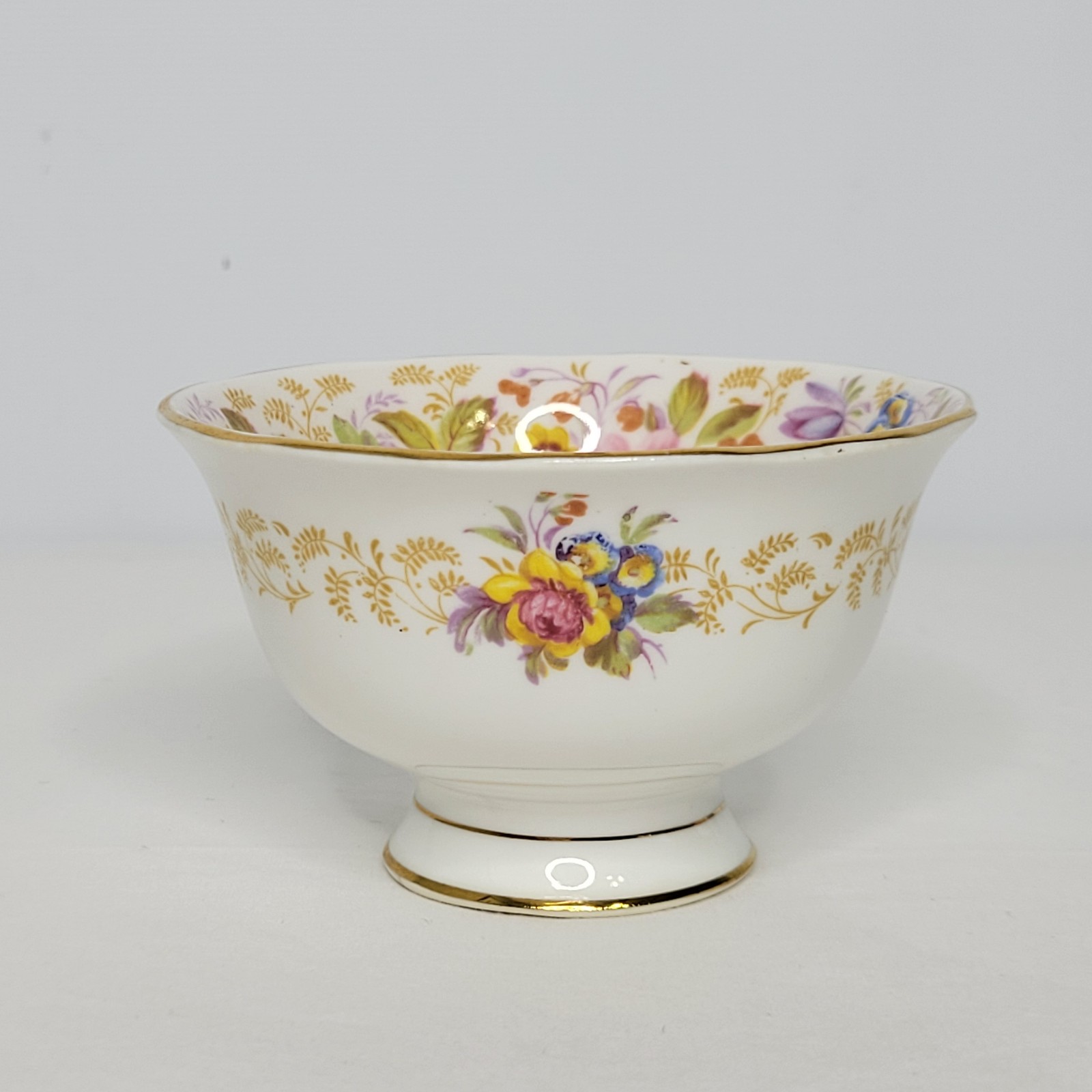 Vintage Royal Albert Serena 2 3/8 Tall Bone China Open Sugar Bowl Floral