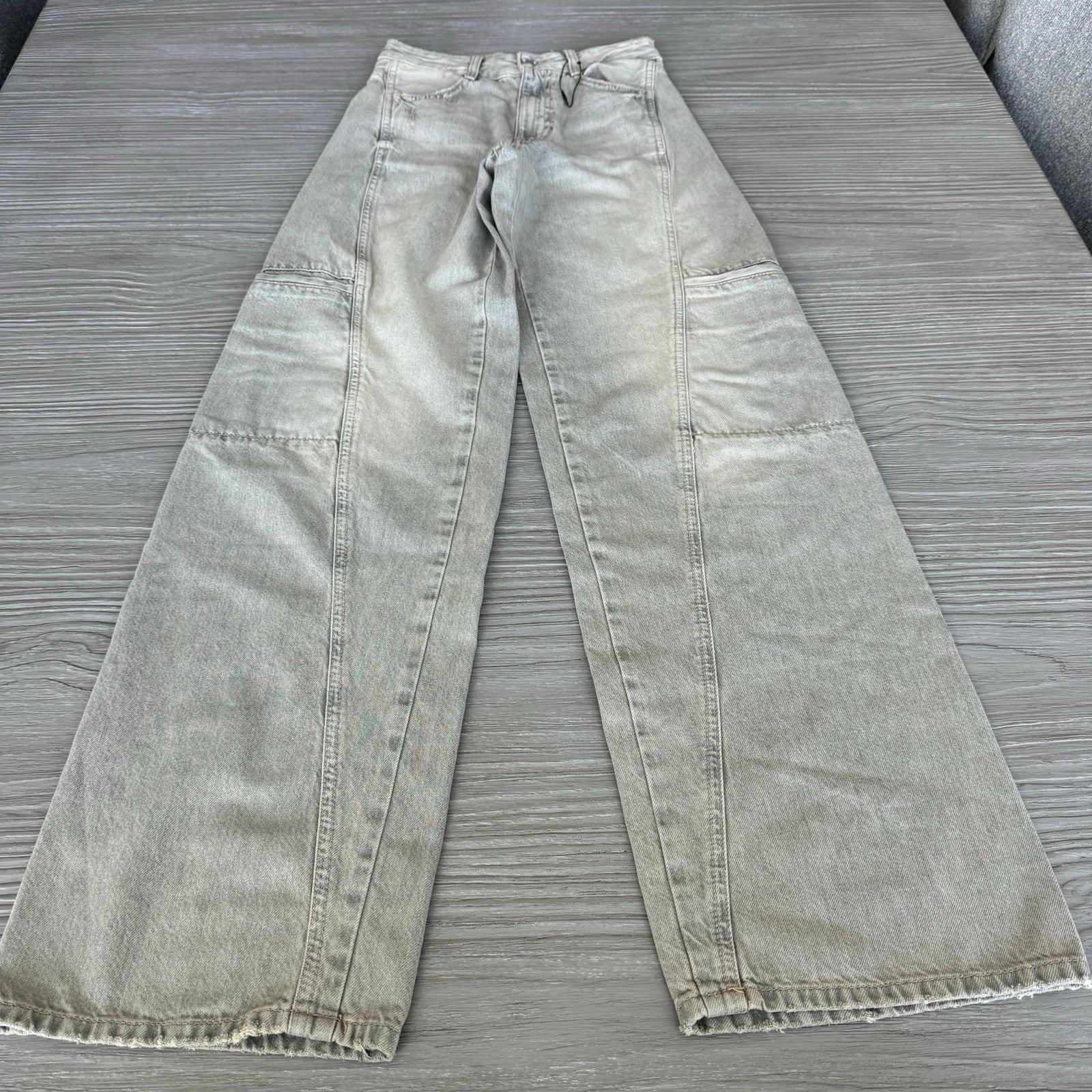 Zara NWOT Women’s Wide Leg Utility Jeans Size 0