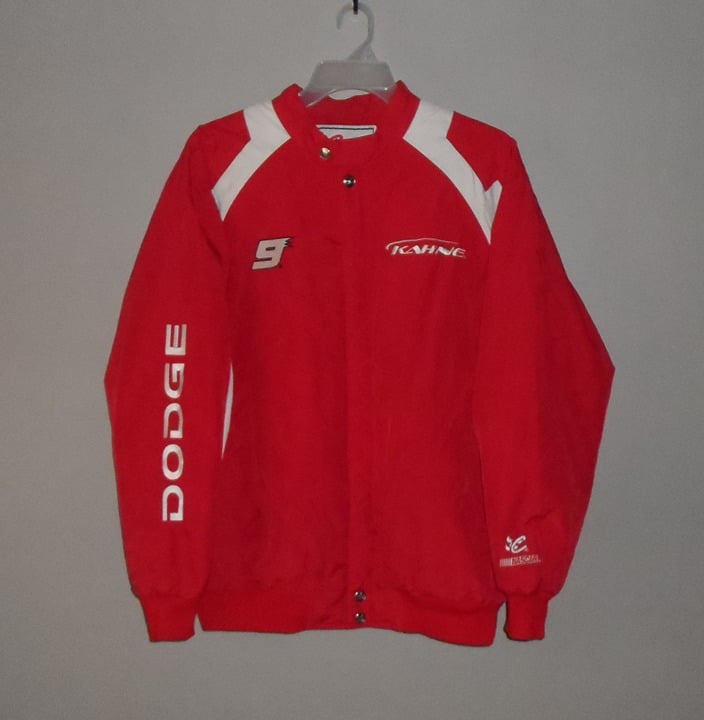Kasey Kahne Dodge #9 Chase Authentics Red Button Up Jacket Adult M NASCAR Racing
